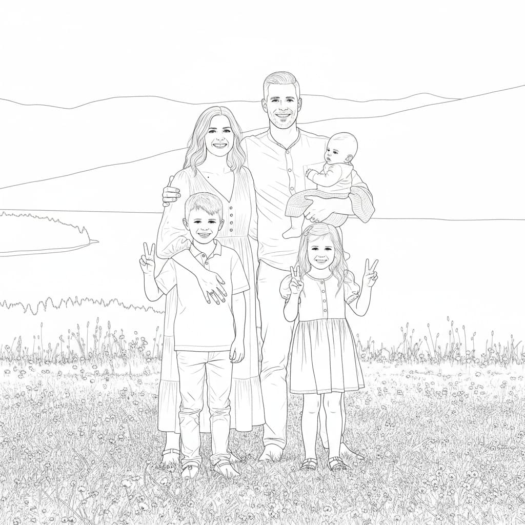 Portret de Familie Colorat